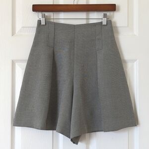 Express 90's Vintage Lightweight Chevron Knit High Waist Pleat Wide Leg Shorts 5